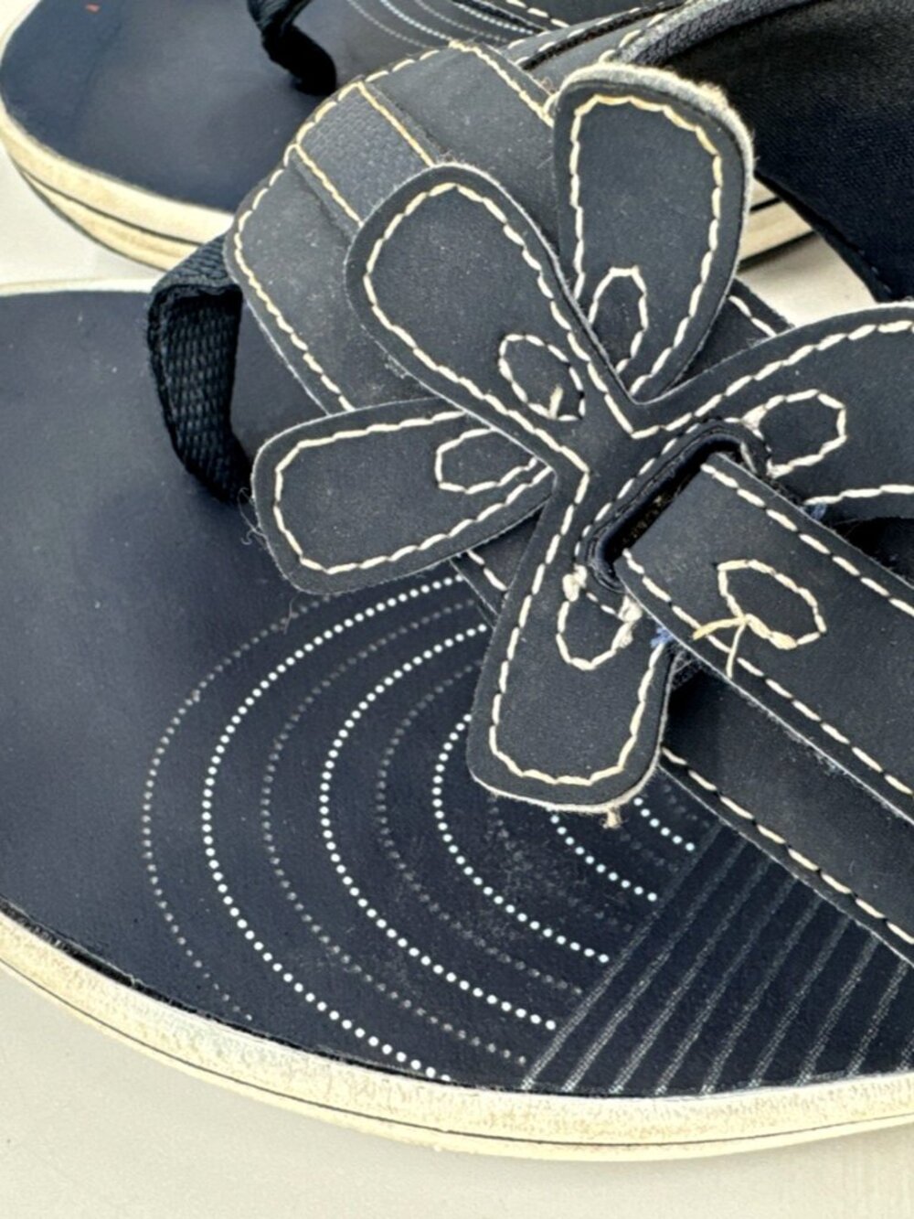 Clarks Women's Brinkley Floral Sandals Womens 11 Cloudsteppers Blue Flower Beach - Picture 9 of 9